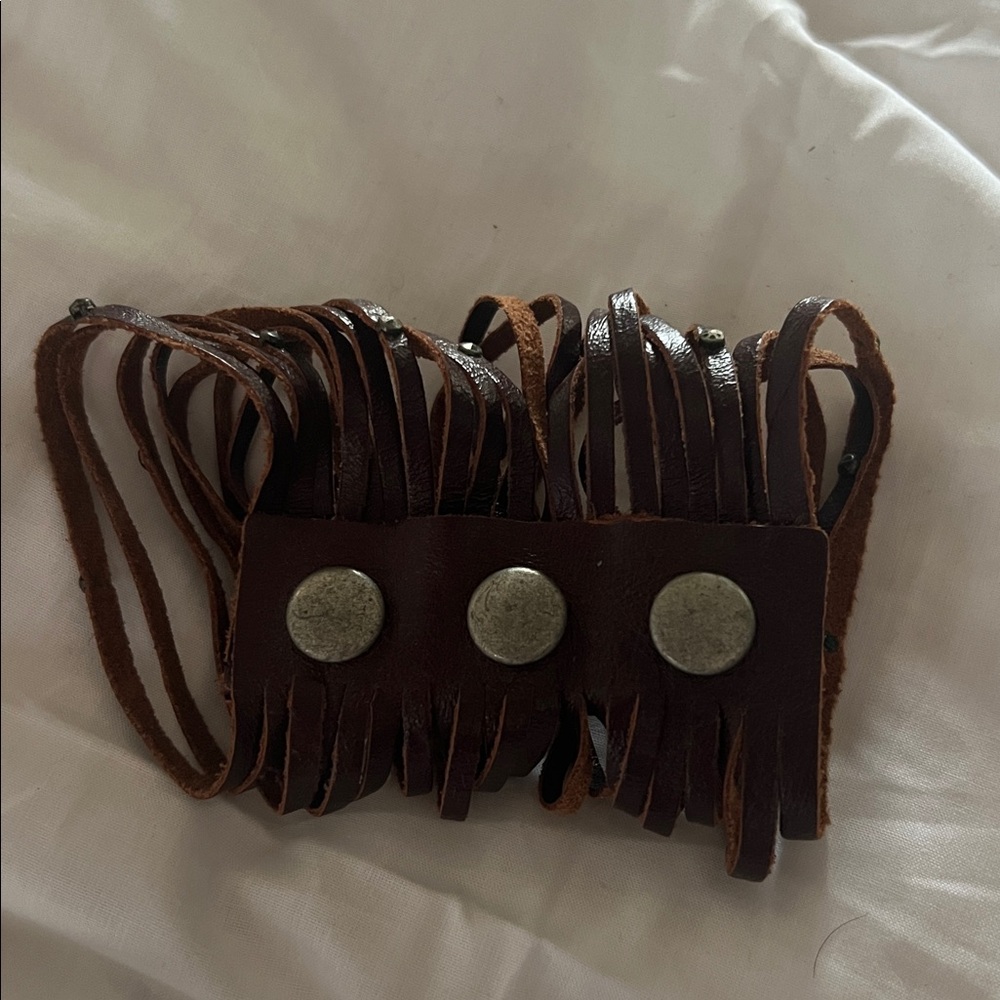 Leather cuff bracelet